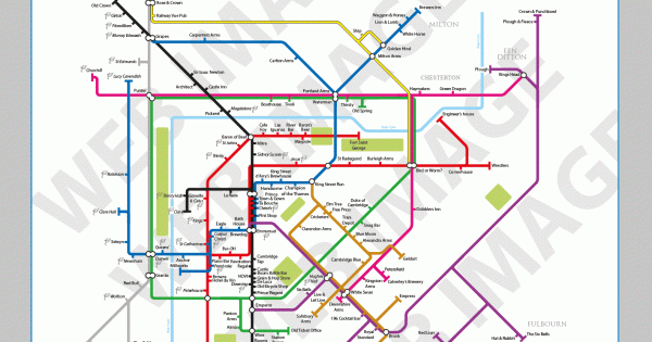 Pubstops of Cambridge Poster | The Original Pub Maps | Pubstops.co.uk
