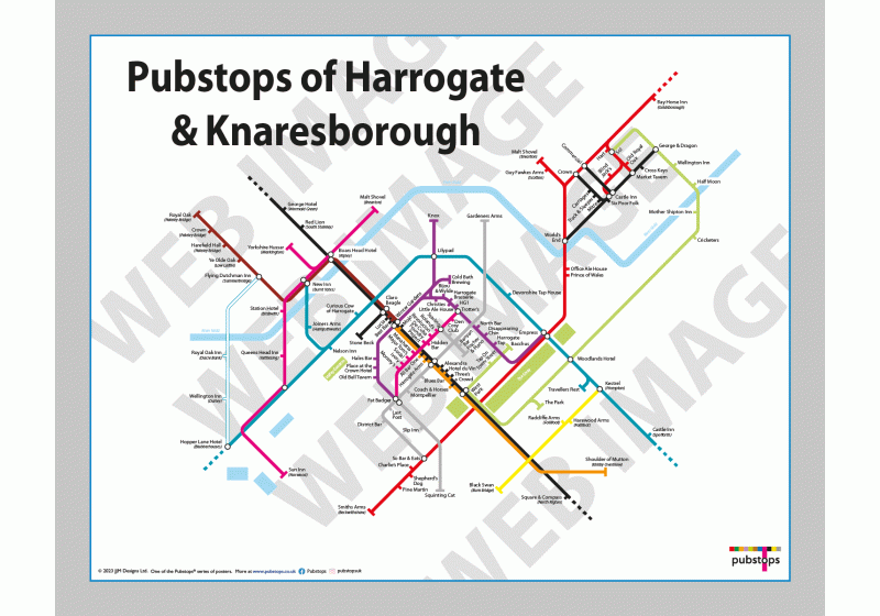 Harrogate & Knaresborough Black Ash Frame
