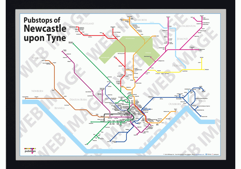 Newcastle upon Tyne Black Ash Frame
