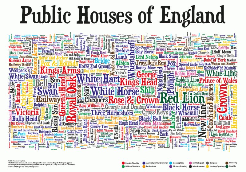 1000 Public Houses of England Black Ash Frame