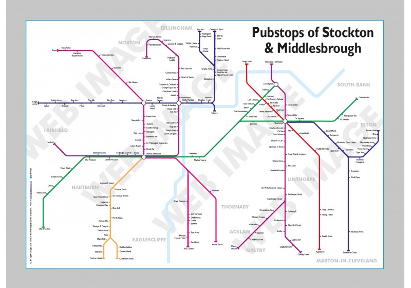 Stockton and Middlesbrough Unframed