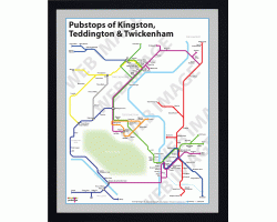 Kingston, Teddington & Twickenham Black Ash Frame
