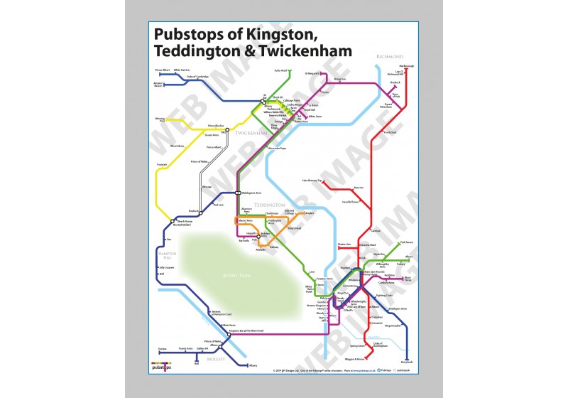 Kingston, Teddington & Twickenham Unframed